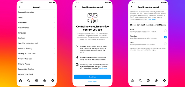 Instagram Expands Sensitive Content Control Options