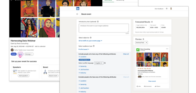 LinkedIn Expands Streamlined 'Boost' Ad Option to LinkedIn Events
