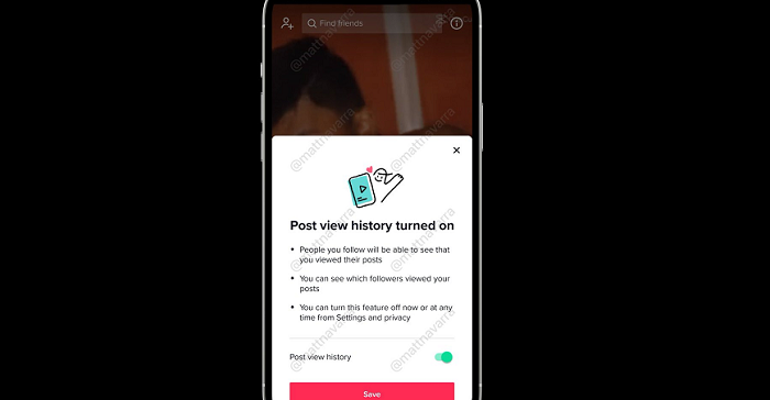 TikTok Launches Limited Test of New Viewer History Display