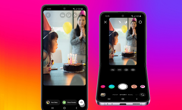 Instagram Launches New Hands-Free Recording Support for Samsung Flip Phones