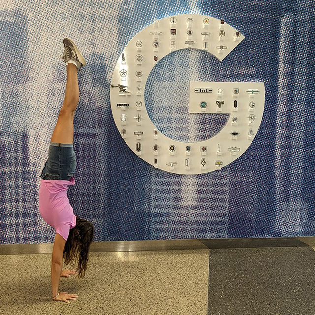 Google Detroit Handstand