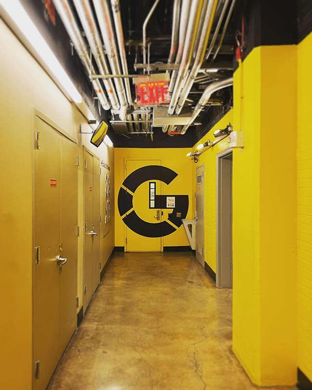 Google NYC Yellow Hallway