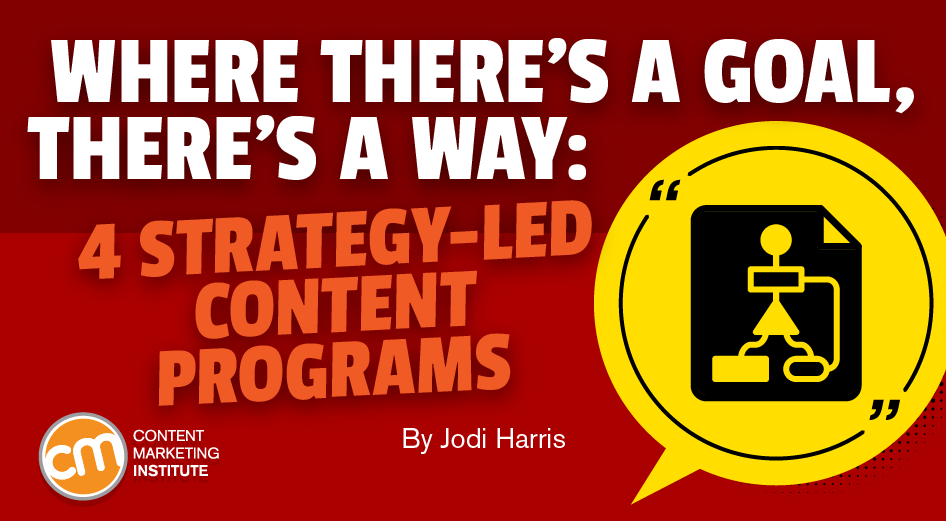 Where There’s a Goal, There’s a Way: 4 Strategy-Led Content Programs
