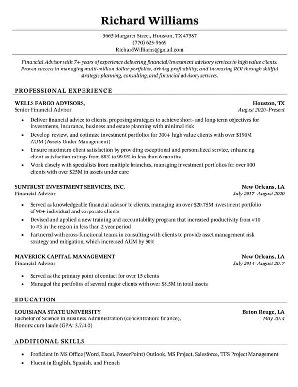 simple resume