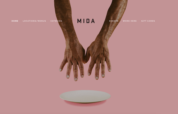 restaurant website design examples - mida