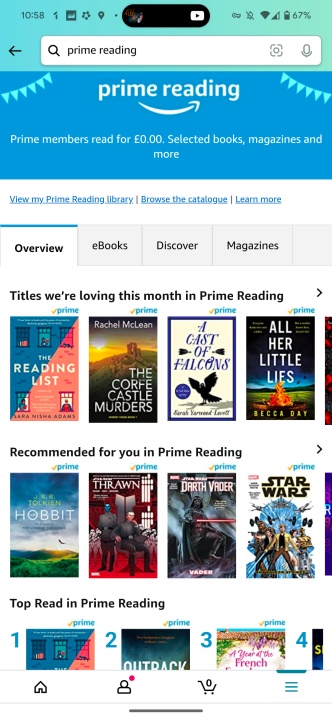 Prime Reading's full selection.