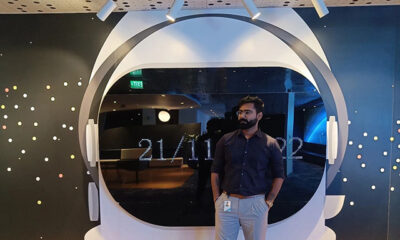 Space Helmet Date Wall At Google Hyderabad Office