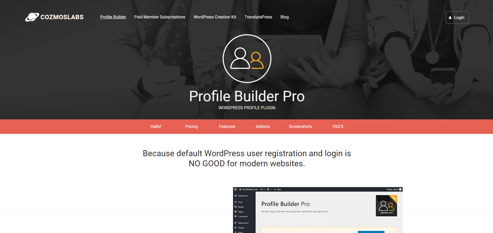 profile builder pro - Best Community Plugin for WordPress 