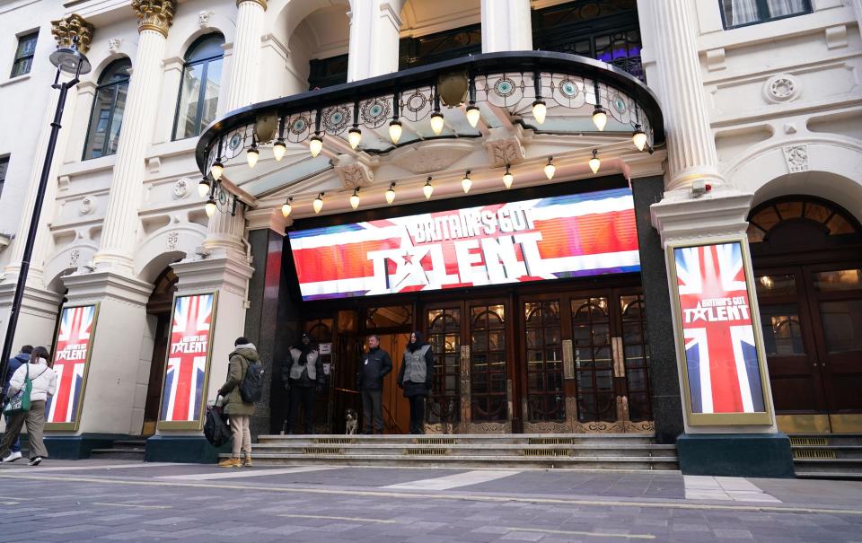 The London Palladium in Soho, London, where auditions for Britain's Got Talent are being held. Picture date: Tuesday January 24, 2023.