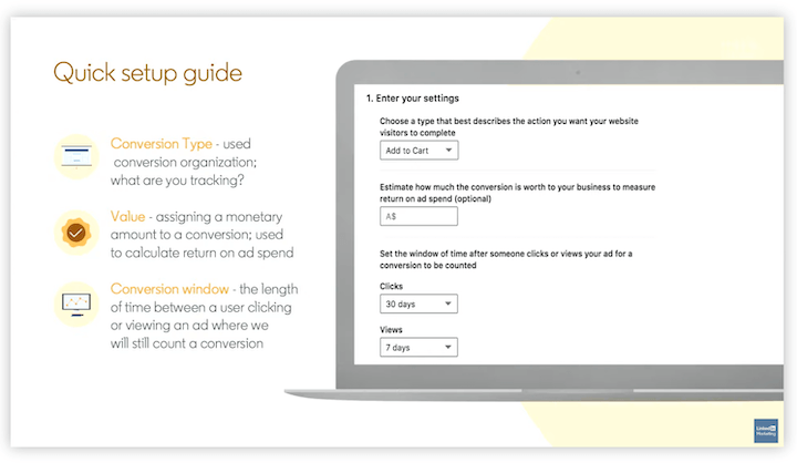 how to optimize linkedin ads - conversion tracking