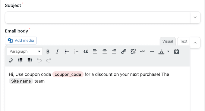 Adding a coupon to your WooCommerce email