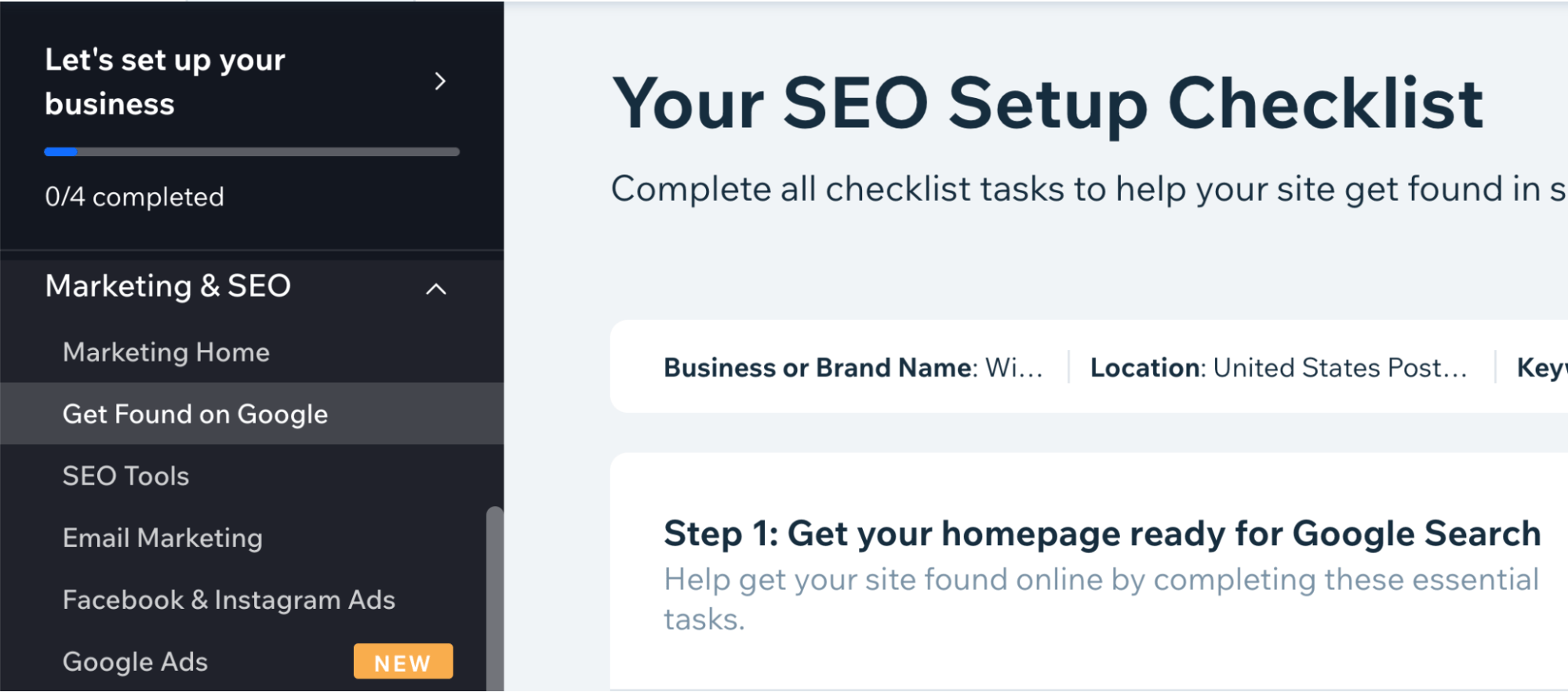 Wix SEO Setup Checklist