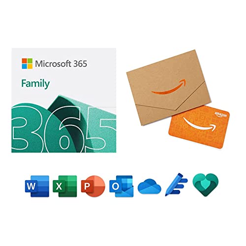 Microsoft 365 Family 12-month Subscription (PC/Mac Download) + $50 Amazon Gift Card