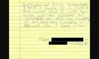Girl requests DNA test on cookie for evidence of Santa, police department reacts | Trending