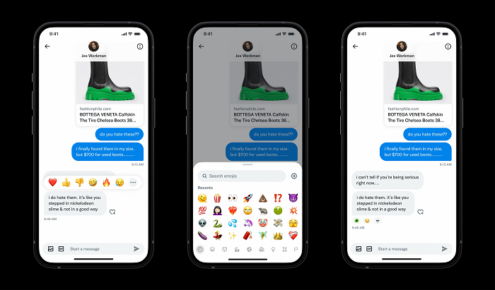 Twitter testar utökade Emoji-reaktionsalternativ i DM