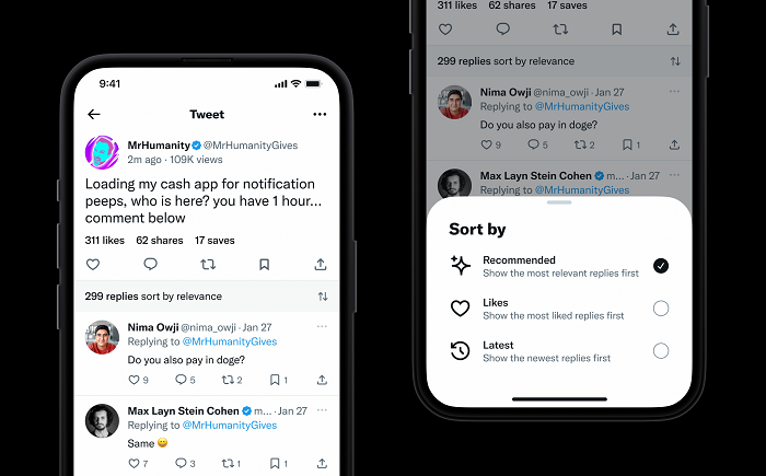 Twitter-experimenterar med svarsfilter, tidslinjekontroller och kapaciteten att söka efter dina Tweet-gillar