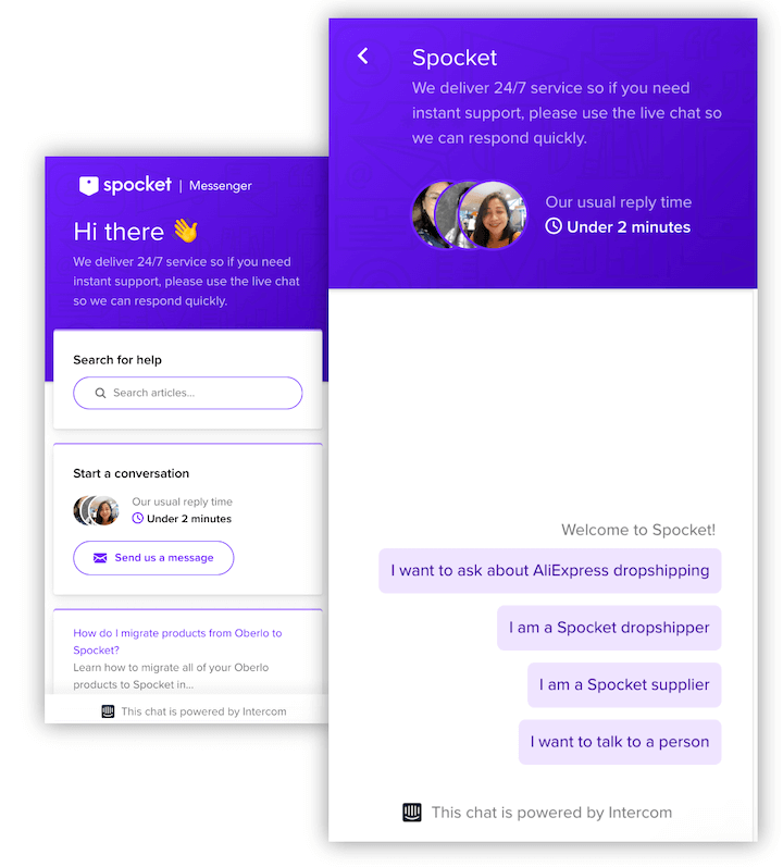 spocket chatbot example