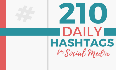 210 dagliga Hashtags för sociala medier [Infographic]