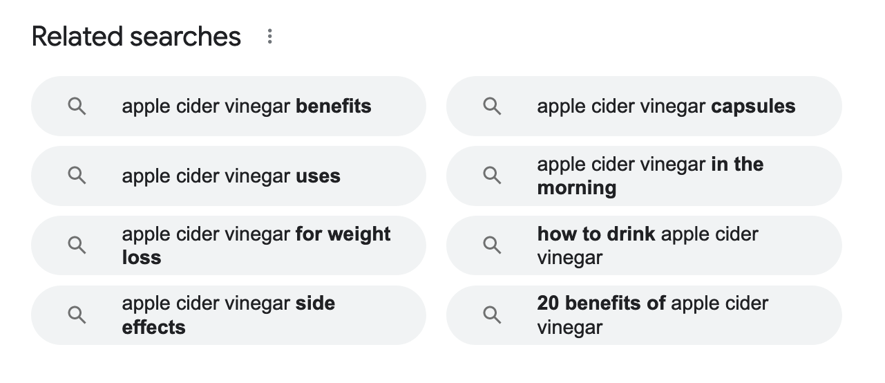 Related searches for "apple cider vinegar"