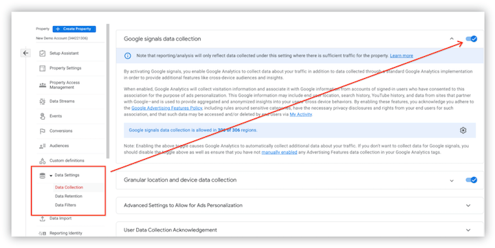 ga4 google signals data collection