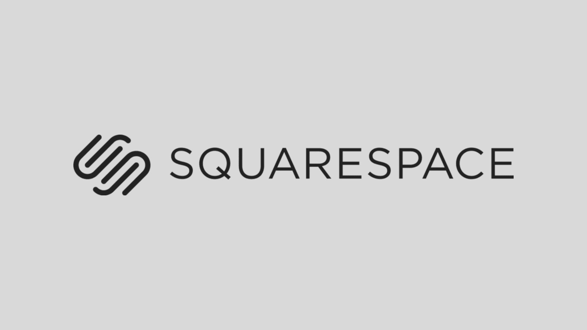Squarespace logo on grey background