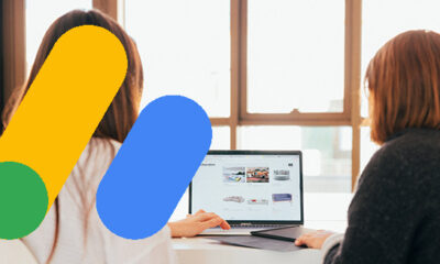 Google Adsense Logo With Ladies Laptop