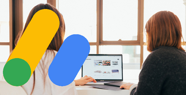 Google Adsense Logo With Ladies Laptop