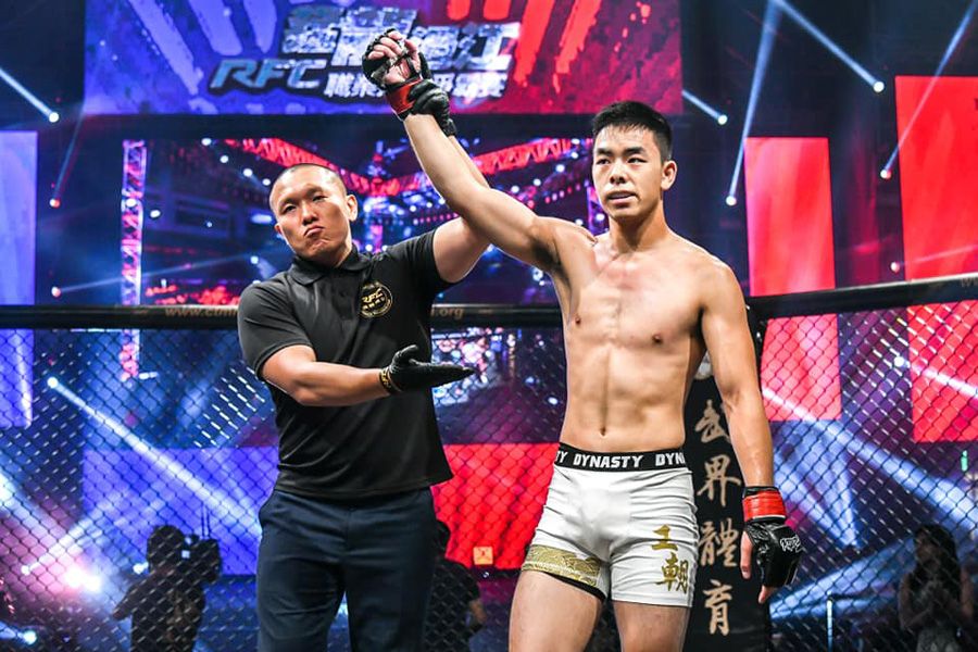 Khai Wu celebrates a victory in Taipei