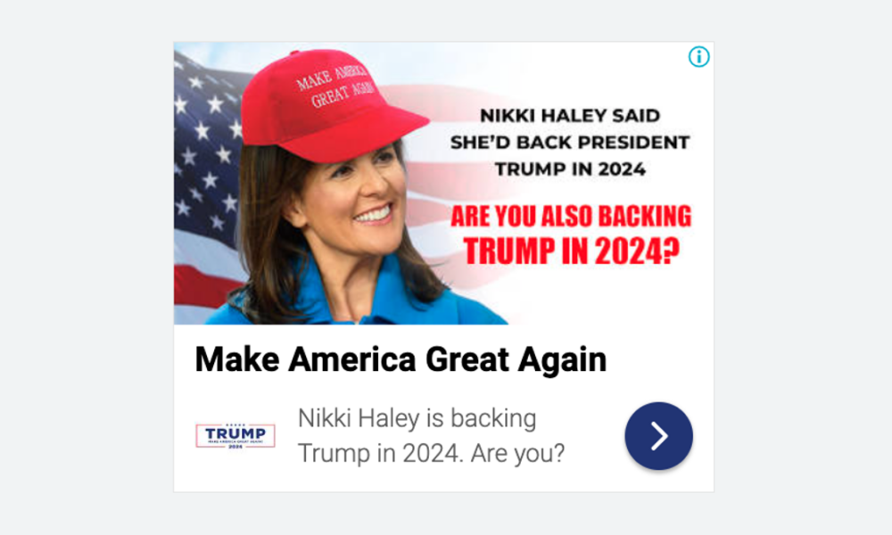 Trump använder Facebooks inriktning för att lura Haley-väljare