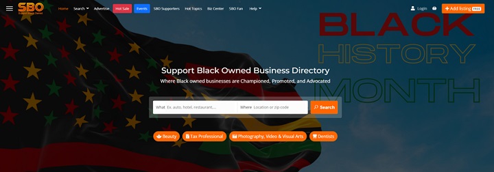 directory listings - support black owned