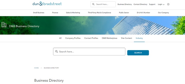 directory listings - dun and bradstreet