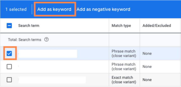 add negative keywords in google ads