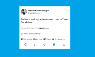 Twitter Adds Tweet Bookmark Count to Details View