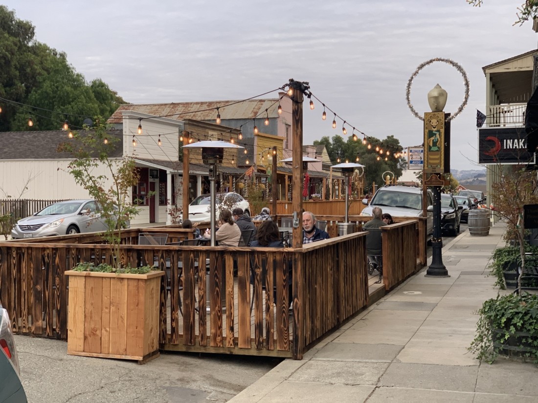 Inaka's parklet in San Juan Bautista. Photo by Robert Eliason.