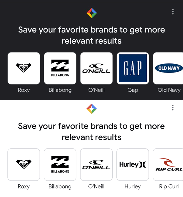 Google Save Your Favorite Brands To Get More Relevant Results