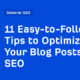 11 Easy-to-Follow Tips to Optimize Your Blog Posts for SEO