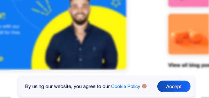 cookie consent banner examples - you're agreeing
