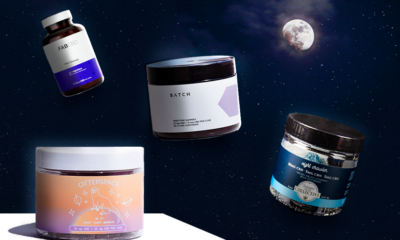 An assortment of edibles products in space