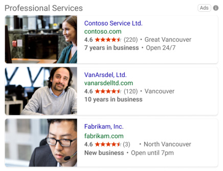 Microsoft Professional Service Ads