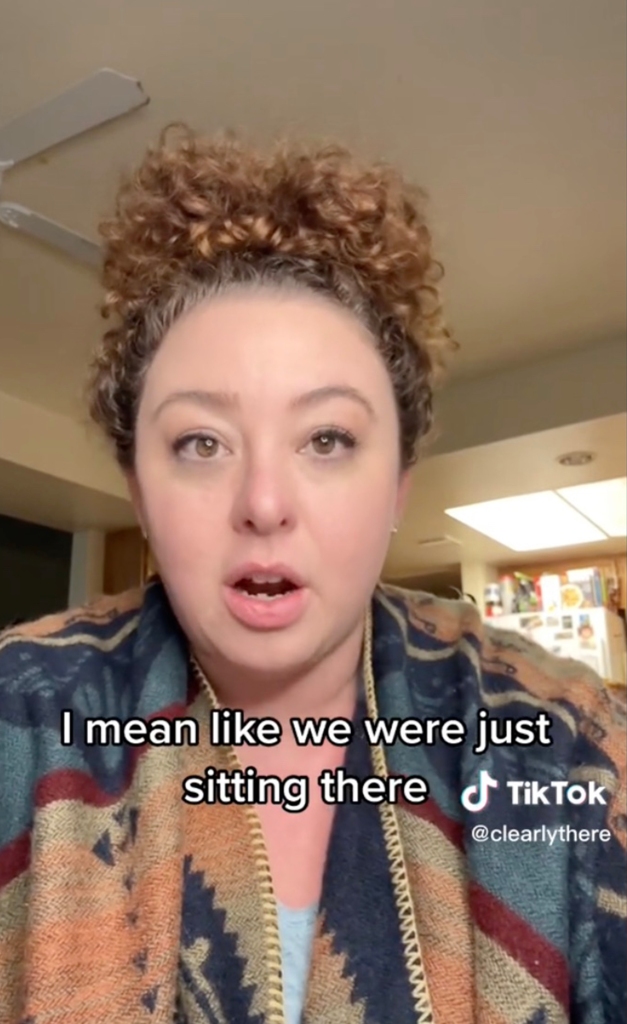 In a viral TikTok video, she said she had to look for things to do while at work.
