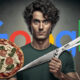 Man With Pizza And Haircuts Scissors Google