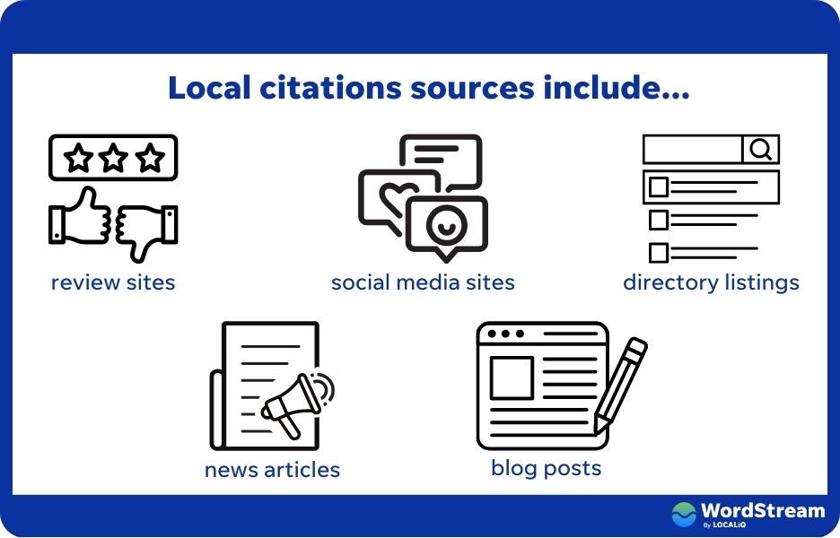 graphic that shows the sources for local citations