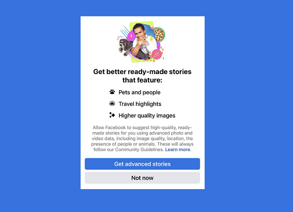 Facebook Tests AI Generated Stories Based on Your Previously Shared Images