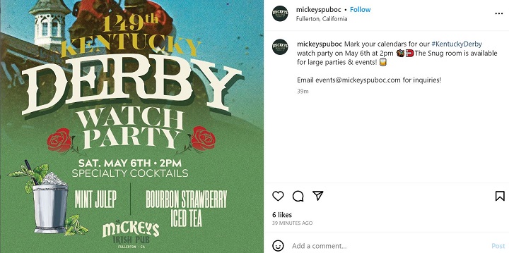 may marketing ideas - kentucky derby example