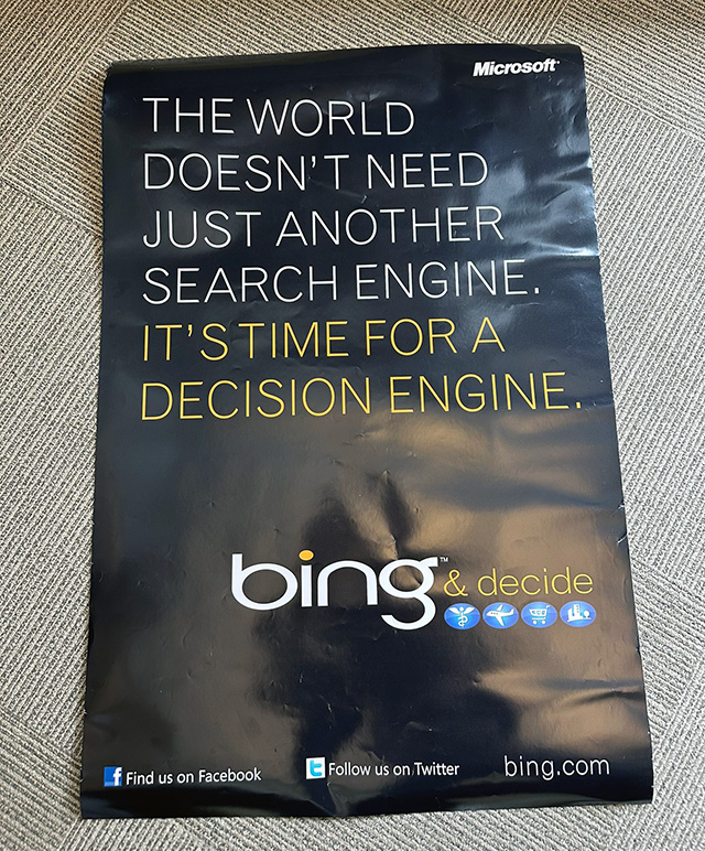 Old Bing Decision Engine Poster