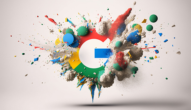 Google Logo Exploding