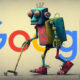 Old Google Robot Walking Cane