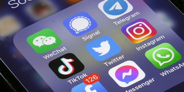 Social Media apps on an iPhone screen