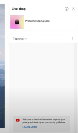YouTube Live Product Drops