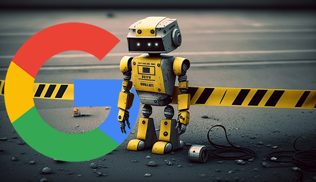 Robot Crime Scene Police Line Google Logo